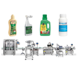 સ્વચાલિત જંતુનાશક પ્રવાહી ખાતર ફિલિંગ કેપીંગ લેબલીંગ લાઇન