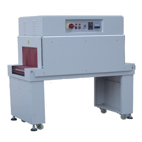 semi automatic heat shrinkage packing machine PE&POF film.jpg માટે હીટ શ્રોન્કિંગ રેપિંગ મશીન