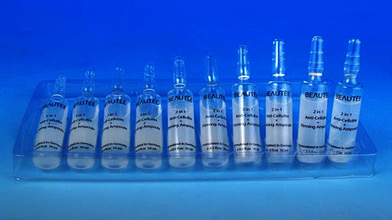 liquid solution bottles labeling machine samples final products ampoule bottles.jpg