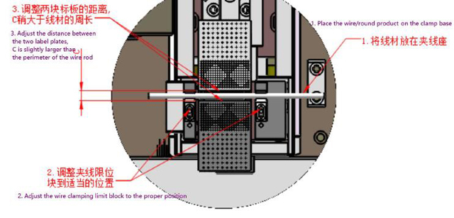 લેબલર એડજસ્ટમેન્ટ.જેપીજી માટે લાઇન ફેરફાર