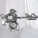 આડા સ્ટીકર લેબલર સાથે નાની ટેસ્ટ ટ્યુબ ફિલિંગ કેપીંગ મશીન